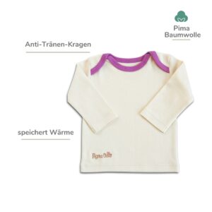 Bio Langarmshirt für Babys aus Pima Baumwolle