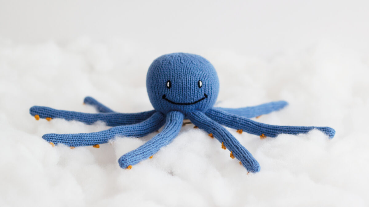 Kuscheltier Oktopus für Frühchen und Neugeborene