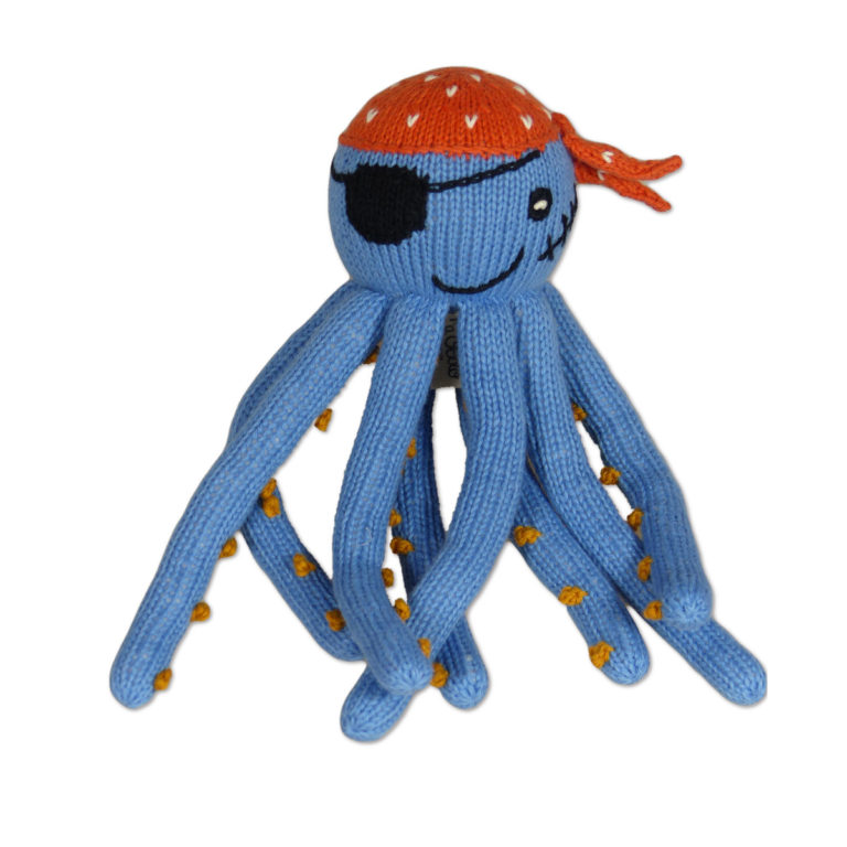 Kuscheltier Krake "Pirat Jack" aus Bio Baumwolle | chillnfeel.com