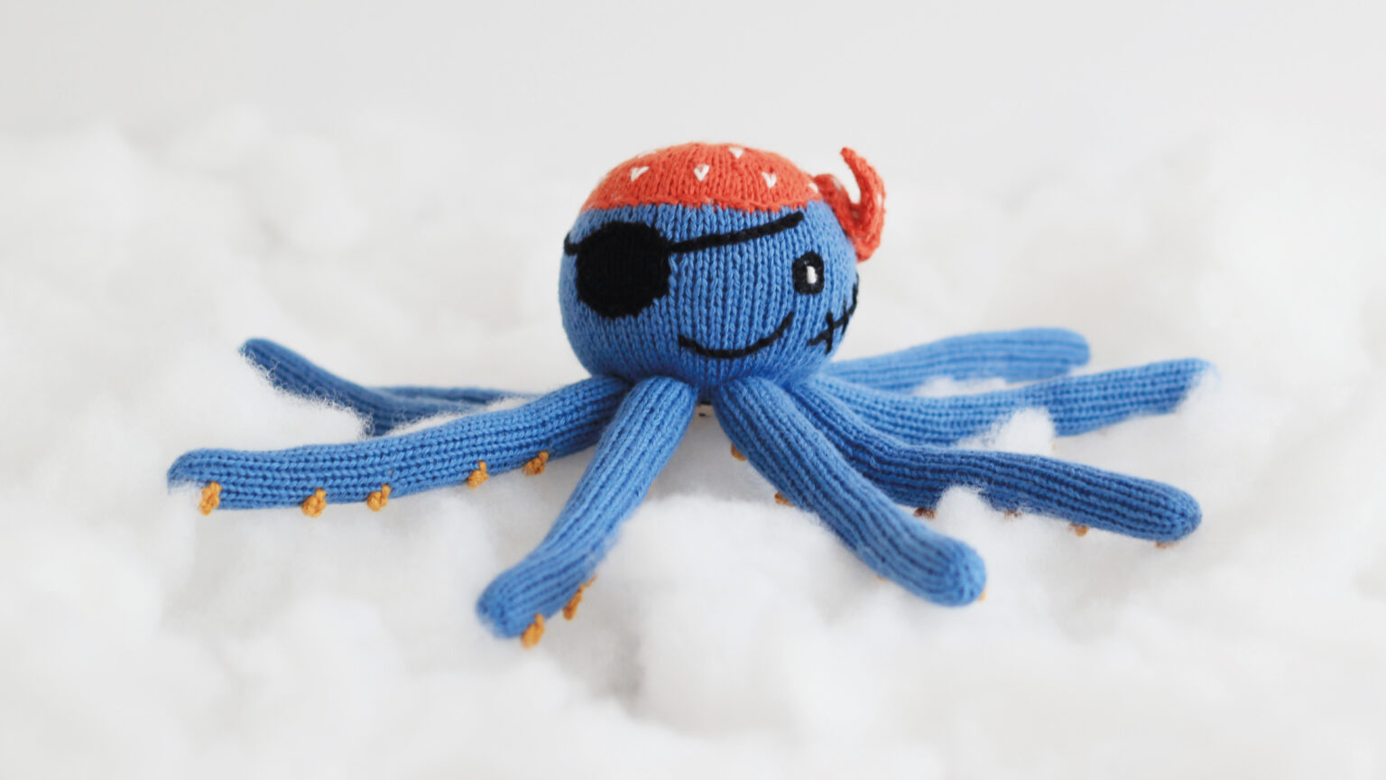 Bio Kuscheltier Kraken Oktopus Pirat für Frühchen