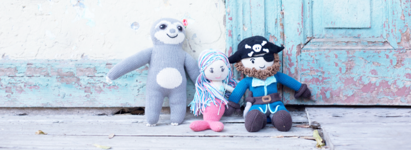 Puppen aus Bio Baumwolle_Recycling Füllwatte_Öko Stoffpuppen_Faultier_ChillnFeel