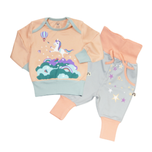 Baby und Kinder Schlafanzug Einhorn_Pima Baumwolle
