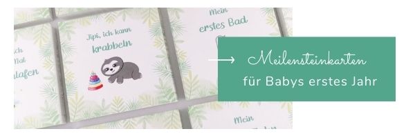 Meilensteinkarten für Babys erstes Jahr