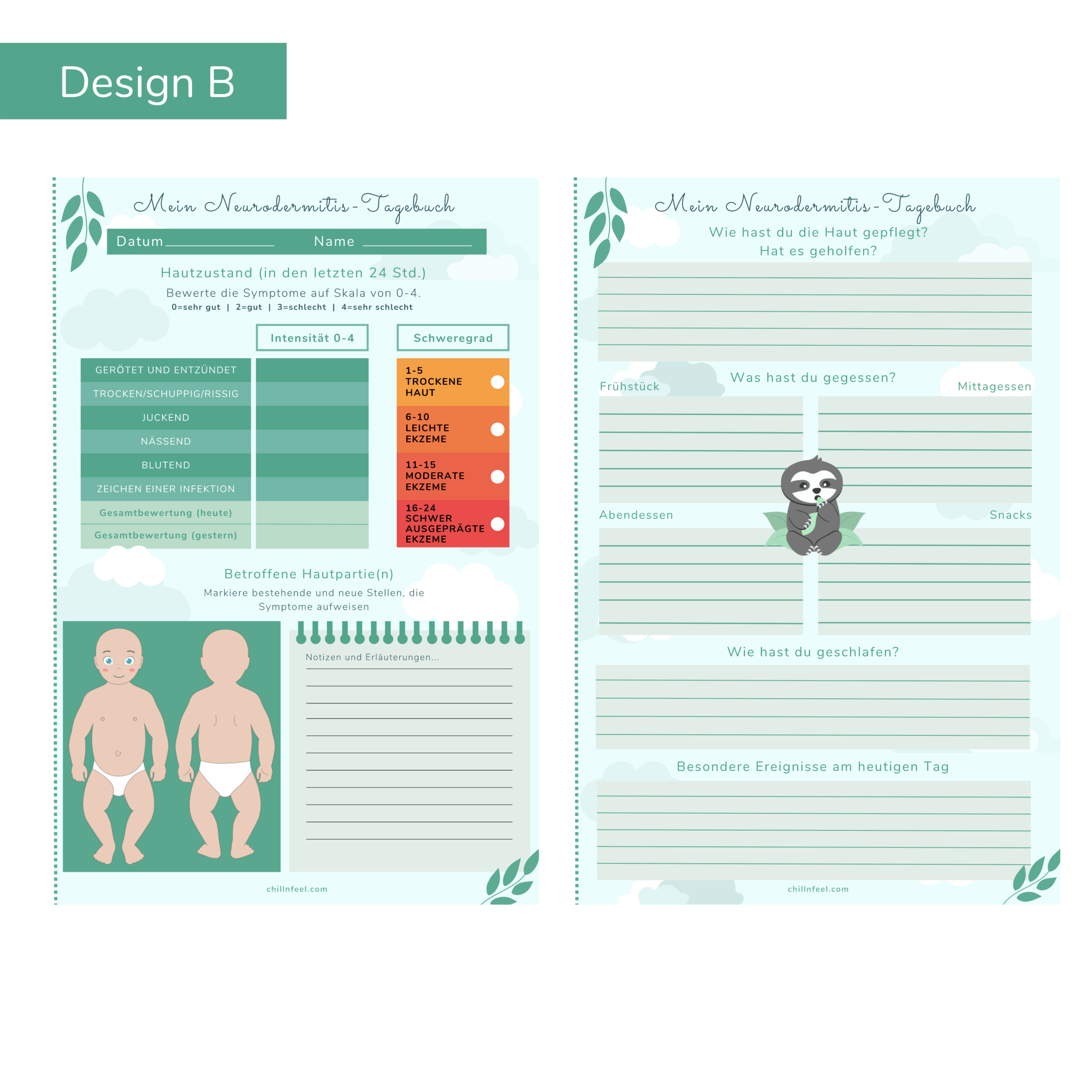 Neurodermitis Tagebuch Babys B