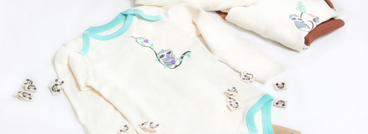Langarmbody für Neugeborene im Sommer aus Pima Baumwolle