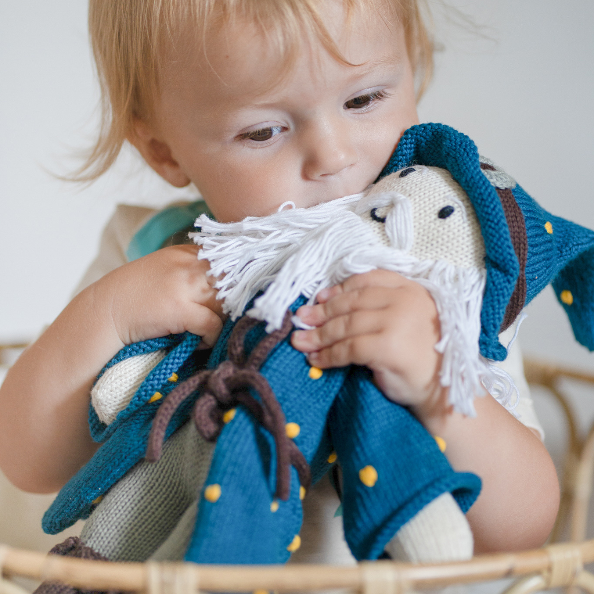 Zauberer Puppe Blue aus Biobaumwolle