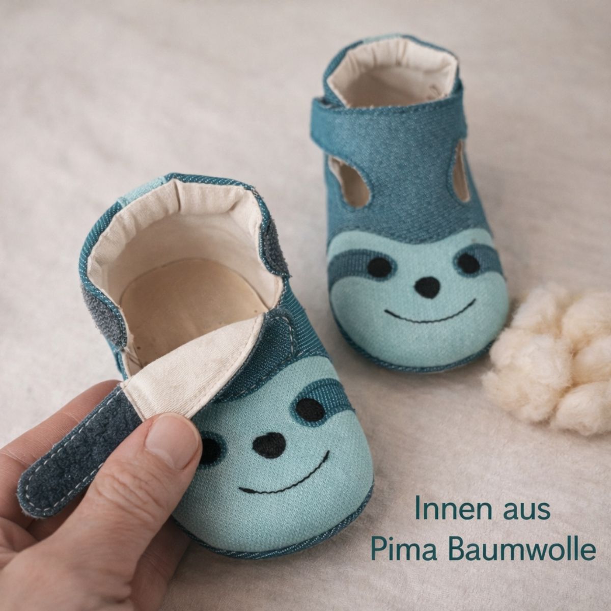 Neurodermitis Schuhe Kinder mit weichem Innenfutter aus Pima Baumwolle