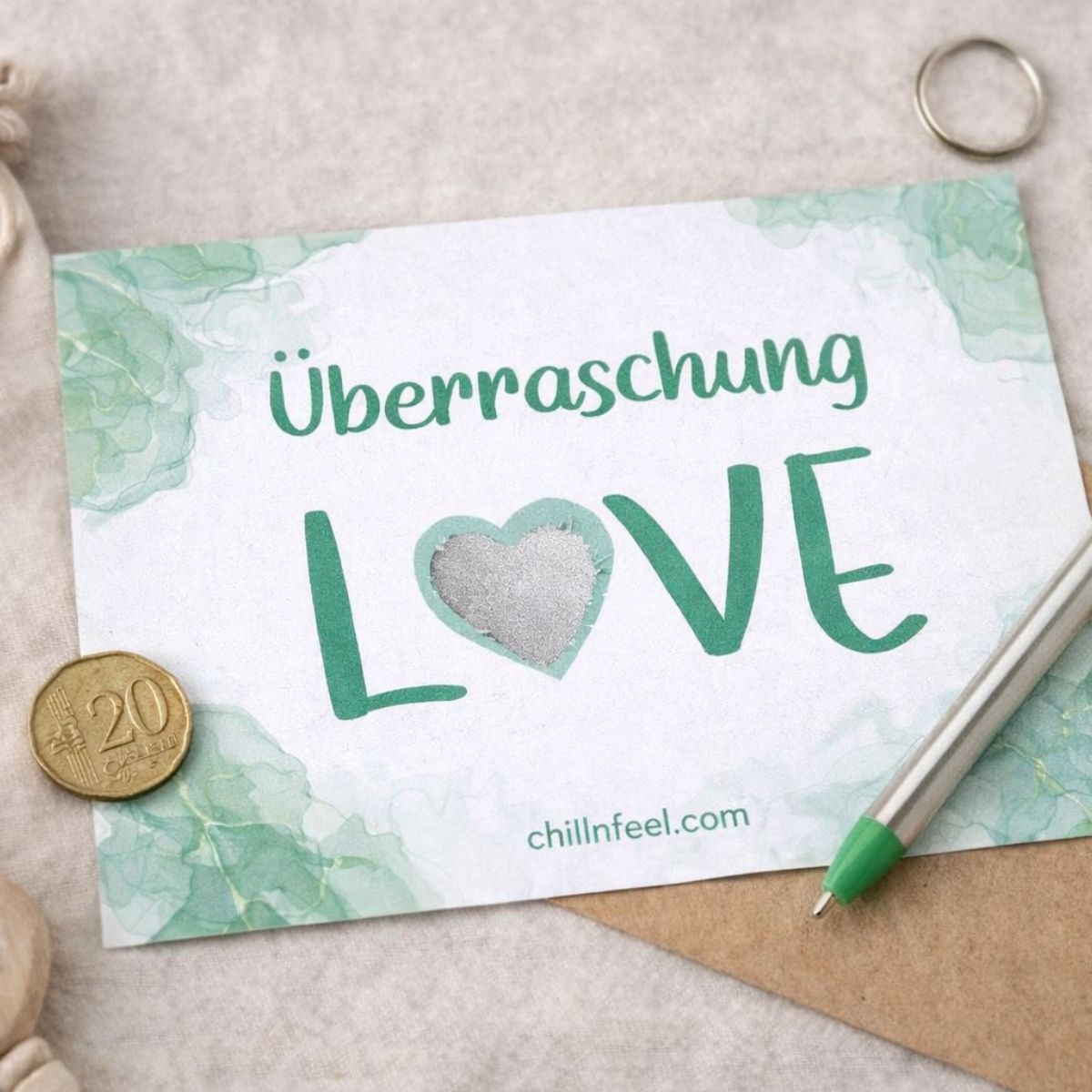 Schwangerschaft verkünden mit DIY Rubbelkarte