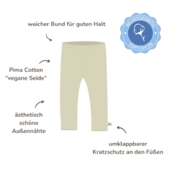 Babyleggings mit umklappbaren Füßen als Kratzschutz