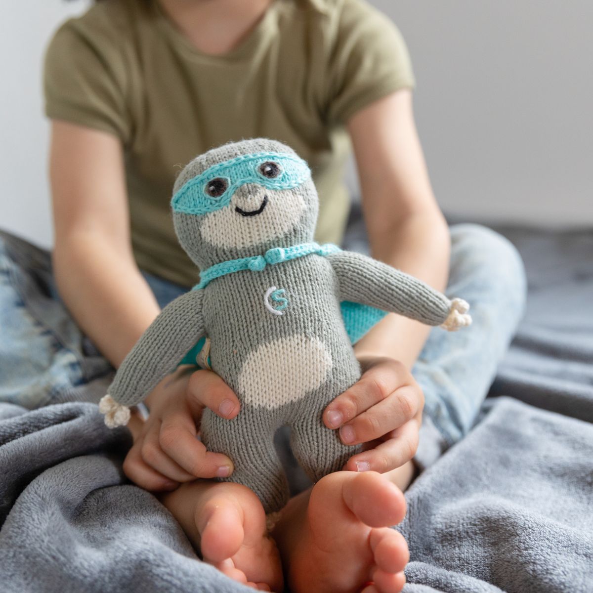 Bio Kuscheltier Faultier Superheld