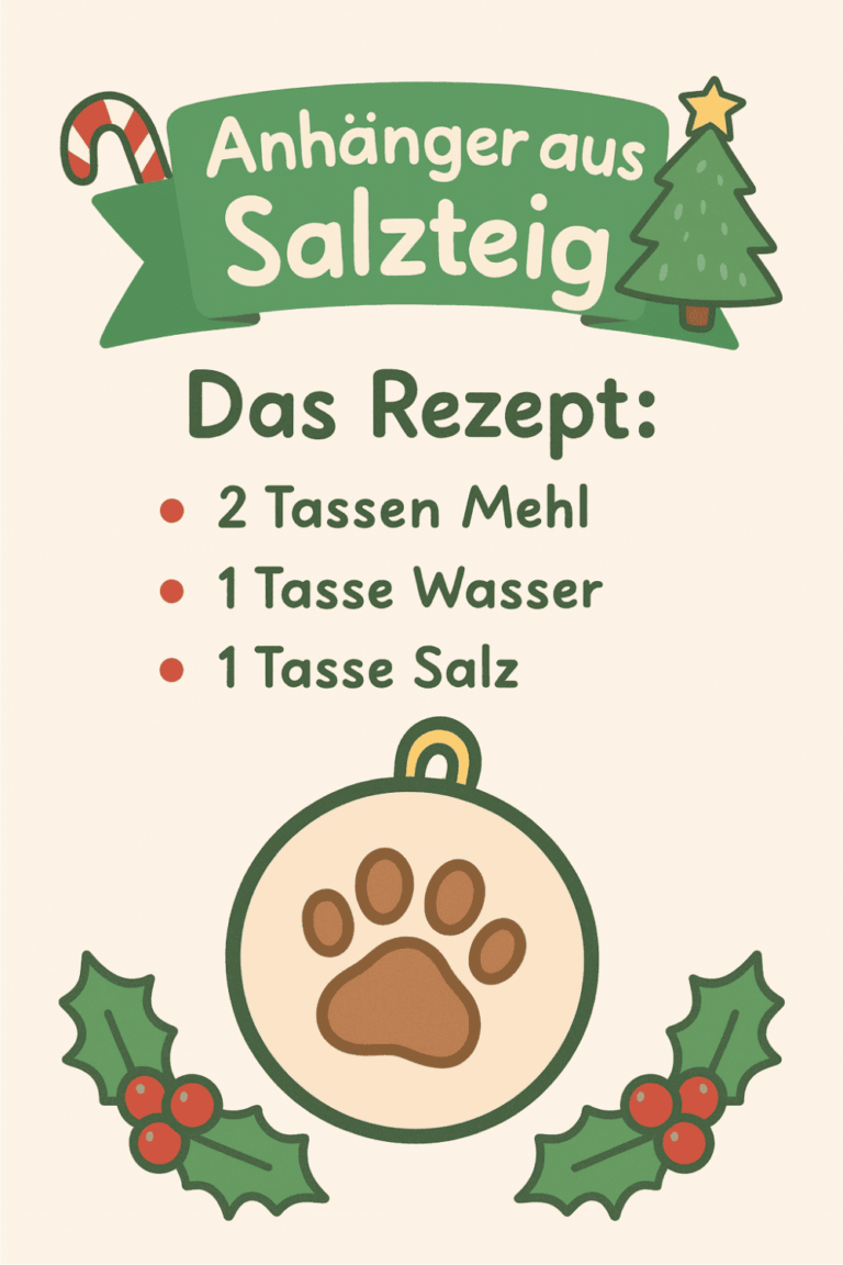 Infografik Salzteig-Abdruck für Babys erstes Weihnachten – Schritt-für-Schritt-Anleitung mit Rezept und weihnachtlicher Gestaltung.
