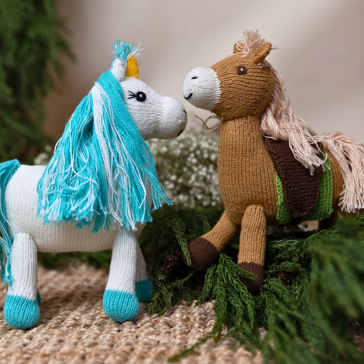 Geschenkset für Pferdefreunde: Einhorn u. Pferd (2er-Set)