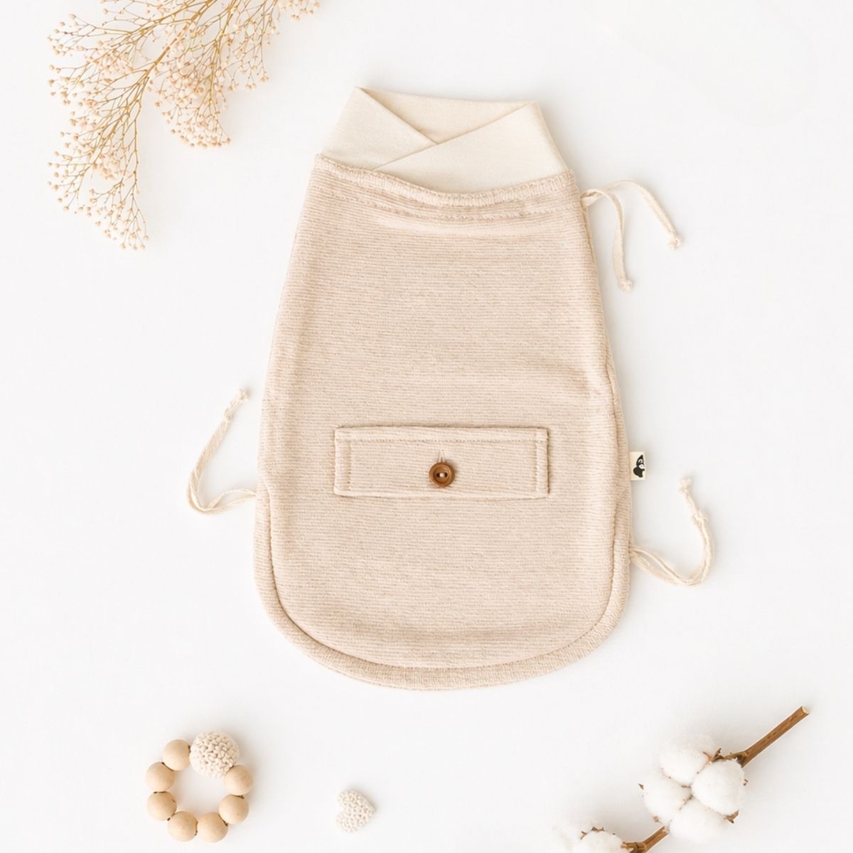 Strampelsack für Neugeborene aus Bio-Pima Baumwolle – weicher Baby Strampelsack für empfindliche Haut