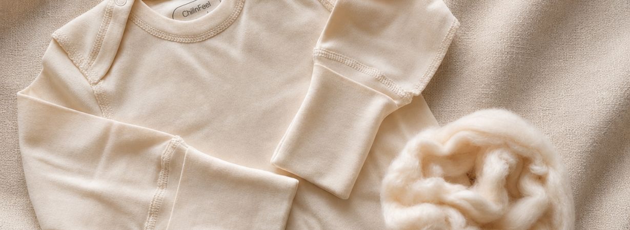 Leichter Babybody aus atmungsaktiver Pima Baumwolle auf weichem Stoff für warme Nächte und schwitzende Babys