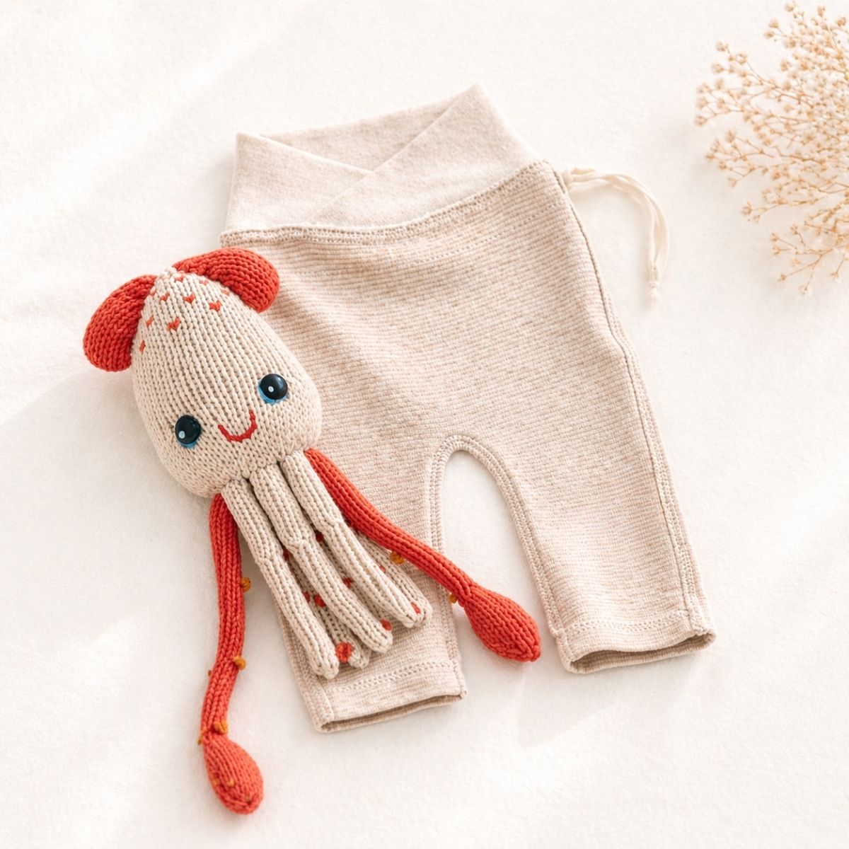 Frühchen Geschenkset mit Babyhose und Kuscheltier aus Biobaumwolle