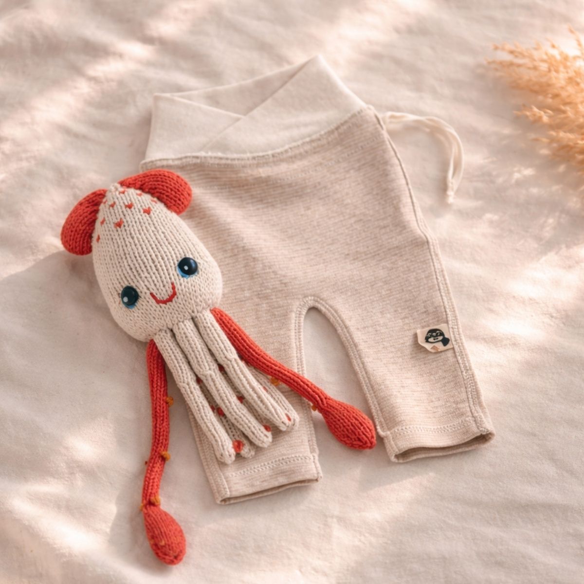 Frühchen Geschenkset mit Babyhose und Kuscheltier aus Biobaumwolle