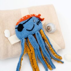 Frühchen Geschenk mit Piraten-Krake aus Bio-Baumwolle und Kuscheldecke