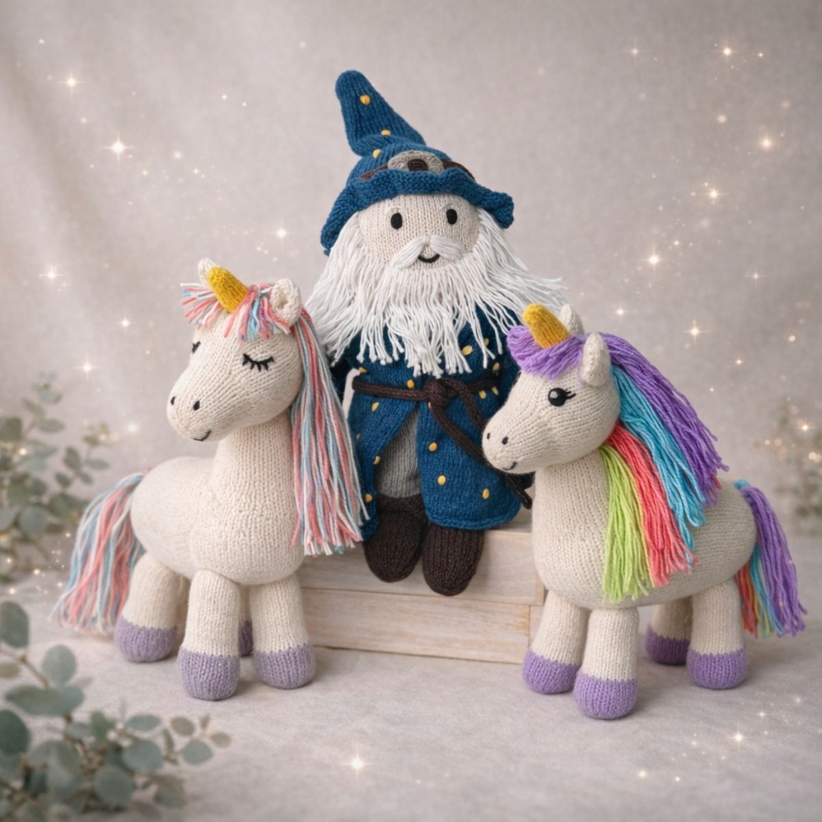 Kuscheltier Einhorn aus Bio Baumwolle handgemacht