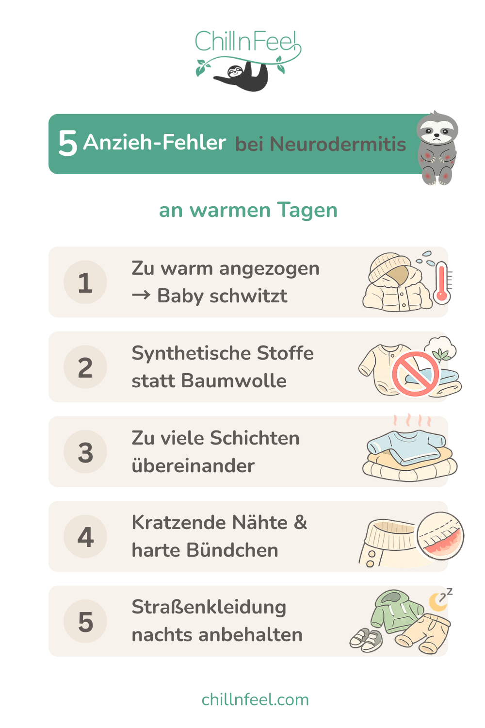 Neurodermitis Kleidung Baby: 5 typische Fehler beim Anziehen bei Temperaturwechsel