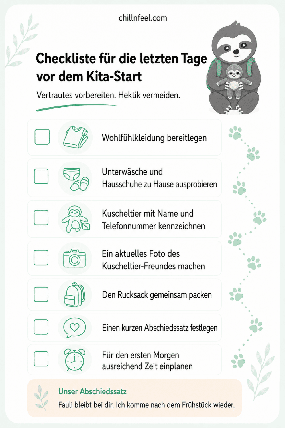Kind auf Kita vorbereiten – Checkliste für die letzten Tage vor dem Kita-Start